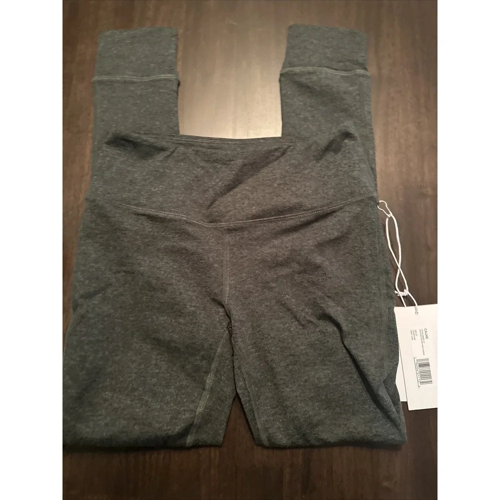 Calme Ease Space Dye High Waist Leggings XS Heather Grey 068521-O NWT